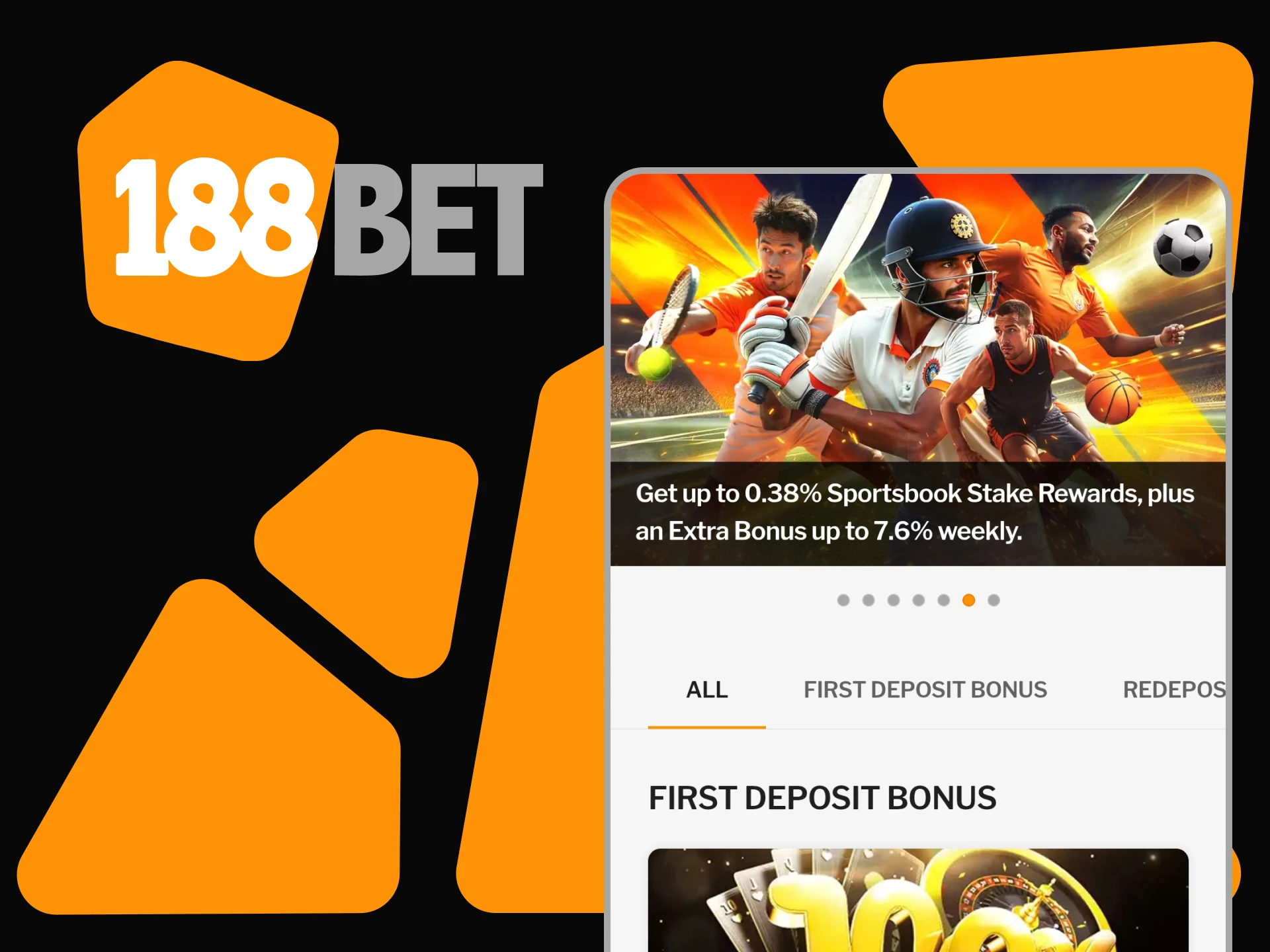 Get an extra bonus from the 188bet app.