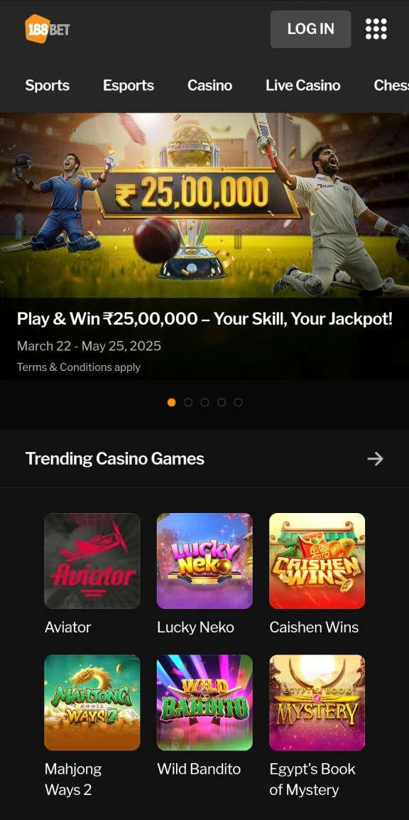 Visit the 188bet page to download the iOS app.