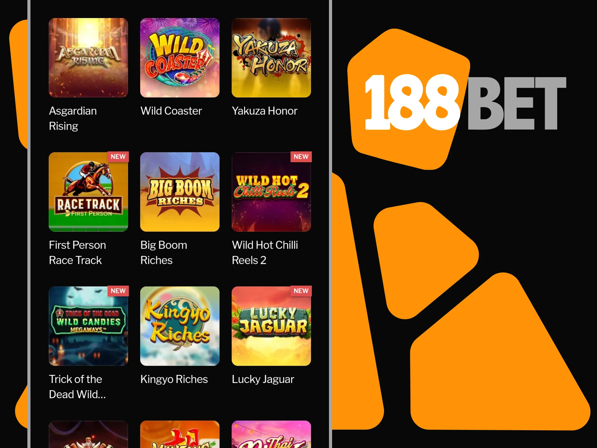 Play slots in the 188bet app.