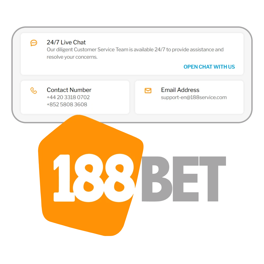 We will tell you about the ways to contact the support of the 188bet website.