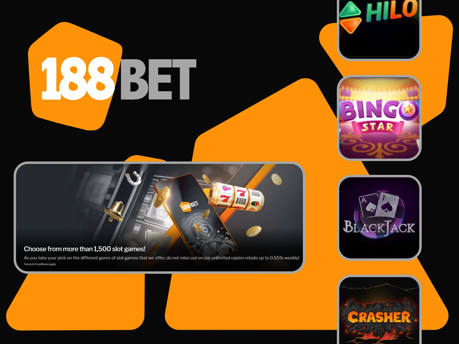 Visit the casino section at 188bet.