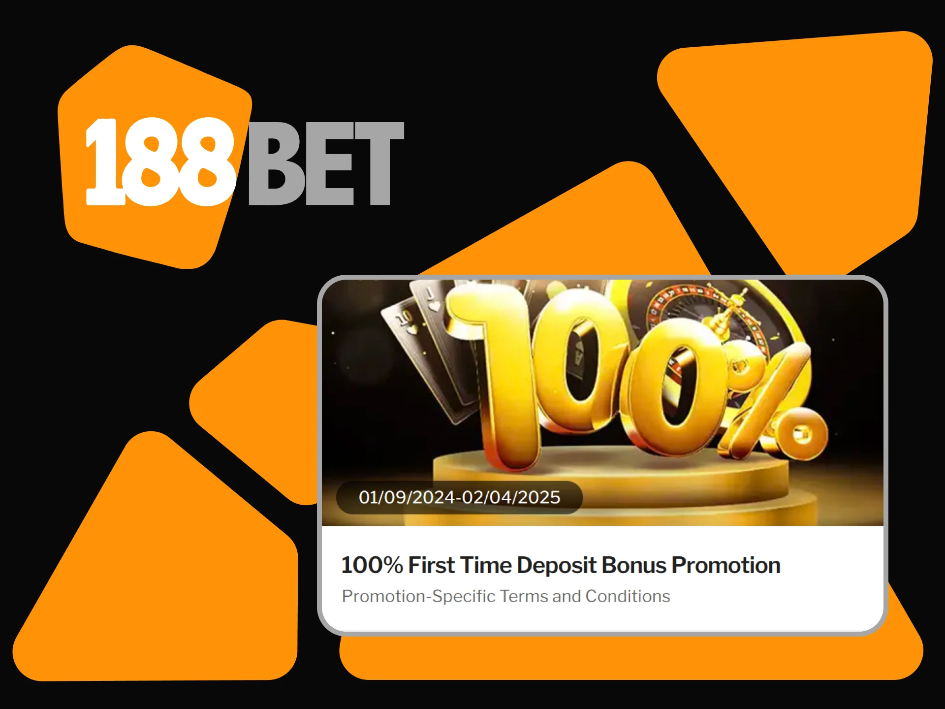 Top up your deposit and get a welcome bonus from 188bet.