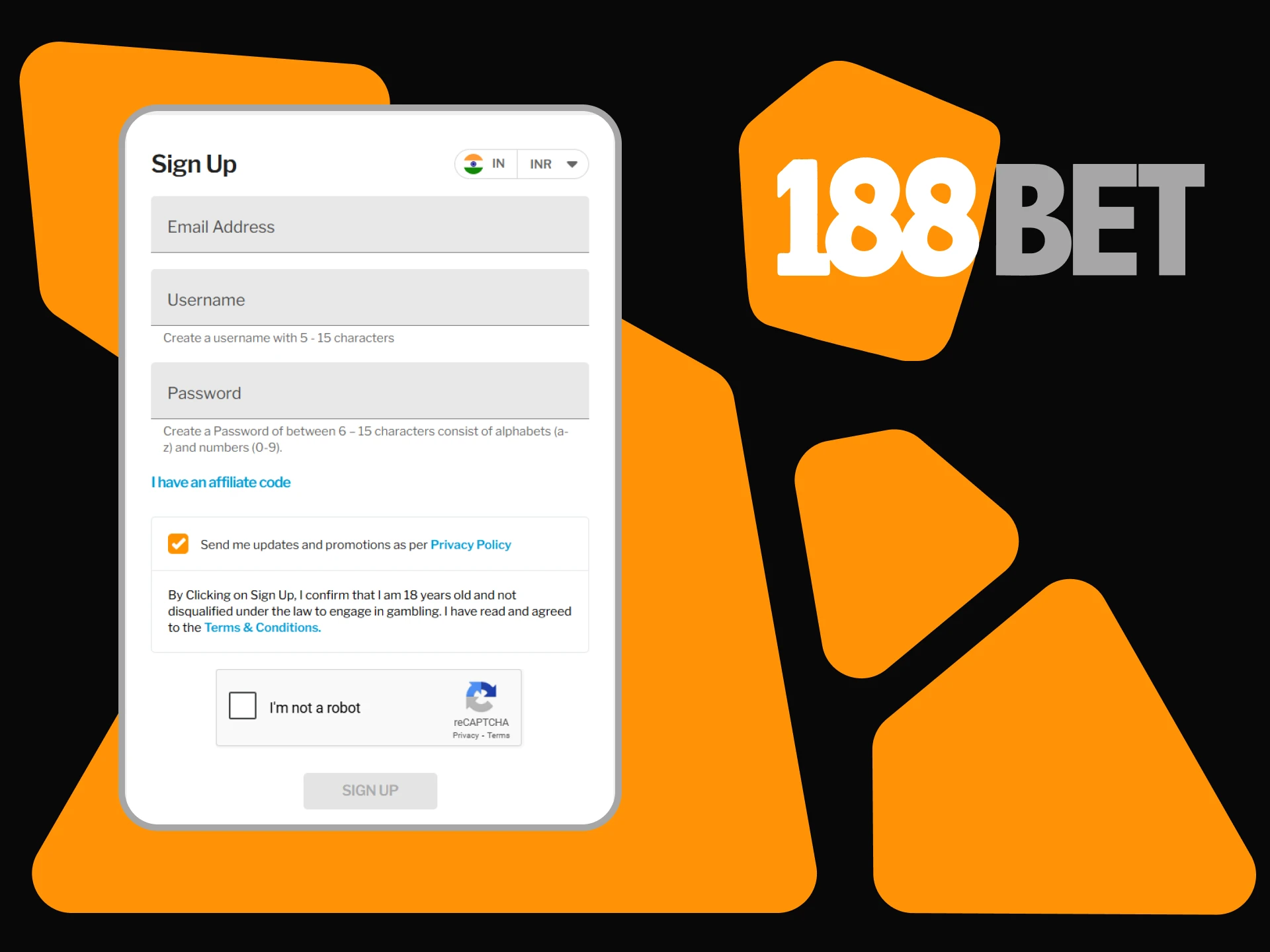 Register for sports betting at 188bet.
