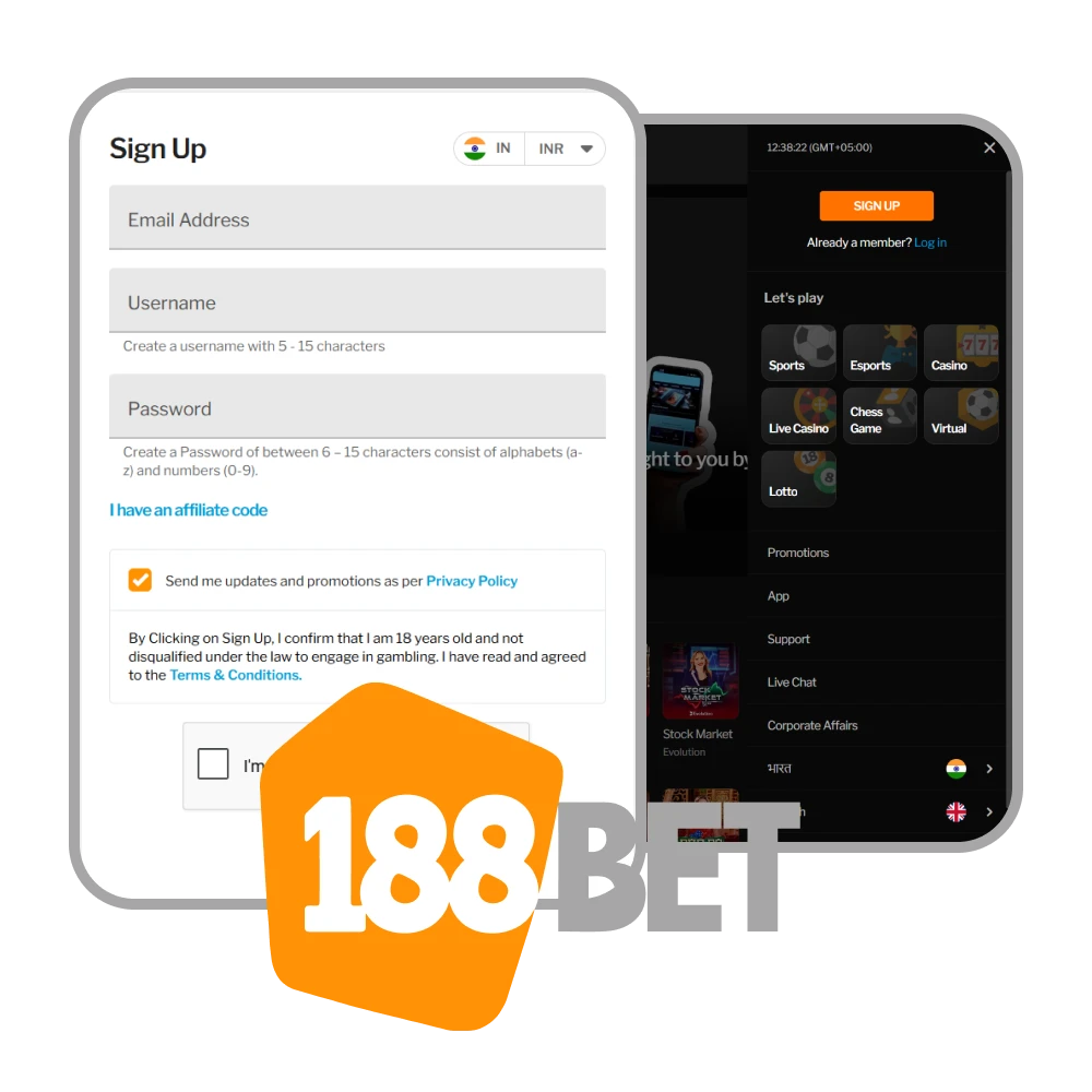 We will tell you about registration on 188bet.