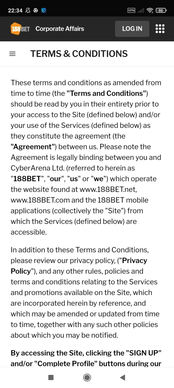 Please read the 188bet rules upon registration.