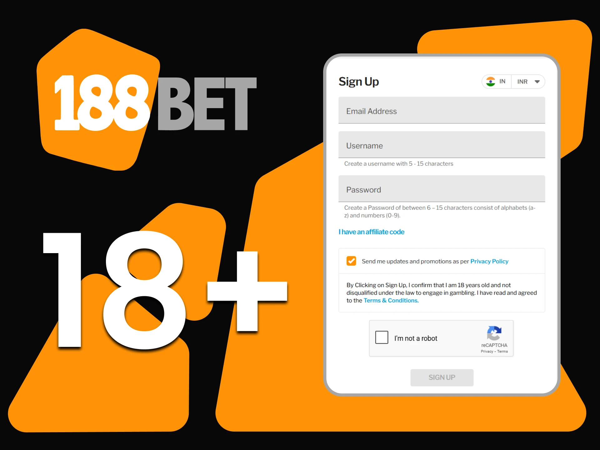 Check out the 188bet registration requirements.