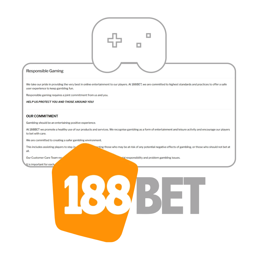 Approach 188bet games responsibly.